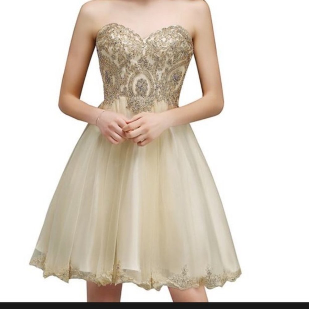 Champagne dress - for PROM, WEDDING, NIGHT OUT